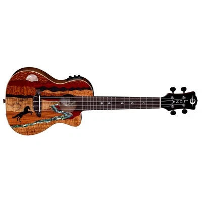 Luna UKE VISTA STALLION C Vista Stallion Concert Uke Ukulele w/ Preamp & Gig Bag - Image 1 of 2