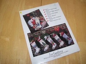 True Vintage 1980's Cross Stitch Father Christmas Stocking Chart X-Stitch VTG - Picture 1 of 5