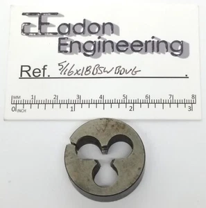 5/16" x 18TPI BSW (British Standard Whitworth) Button Die, HSS. By top brands. - Picture 1 of 21