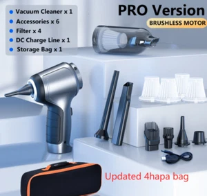 Updated Pro Version Car Mounted Brushless Handheld Inflatable Vacuum Cleaner - Picture 1 of 10