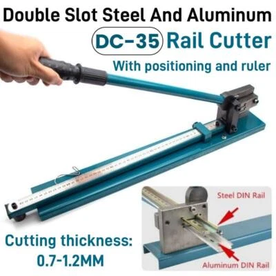 Manual DIN Rail Cutter Cutting Machine Double Slot Steel And Aluminum 0.7-1.2MM - Image 1 of 4