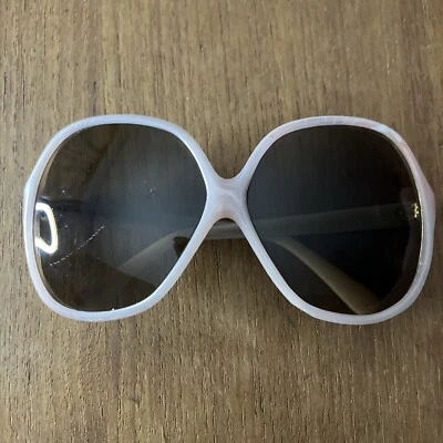 РОЗОВЫЕ 1960-х 1970-х годов солнцезащитные очки винтажный негабаритный Италия светло-розовый бабочка - Изображение 1 из 4