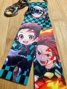 Demon Slayer ~ TANJIRO KAMADO ~ süßer GROSSER satinierter Schlüsselanhänger ~ Tasche baumelnder Clipon ~ Anime NEU - Bild 1 von 7