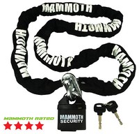 MAMMOTH MOTOCROSS MOTORCYCLE SCOOTER SECURITY PADLOCK LOCK AND & CHAIN 1.8m LONG