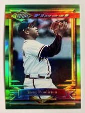 1994 Topps Finest Refractor Terry Pendleton Atlanta Braves #118 Color MLB Card
