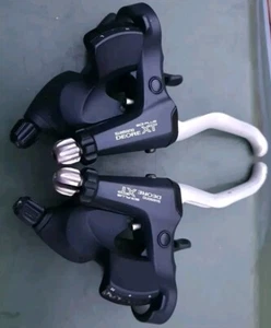 Shimano (M737) STI Shifters ST-M738 -A 8s 24 Speed M737 SLR+ *SERVICED* VGC: - Picture 1 of 9