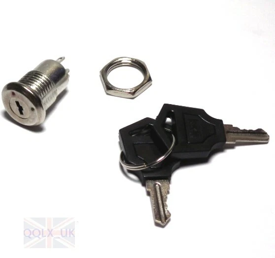 Zinc Alloy Electronic On Off Two Terminals Keys Switch Lock Switch + 2 Keys UK