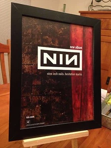 FRAMED ORIGINAL NINE INCH NAILS "HESITATION MARKS" 2013 LP ALBUM CD PROMO AD - Picture 1 of 2