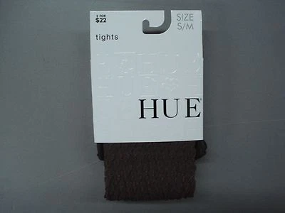 NWT Hue Women's Mini Texture Control Top Tights Size S/M Shitake #1002K - Image 1 of 2