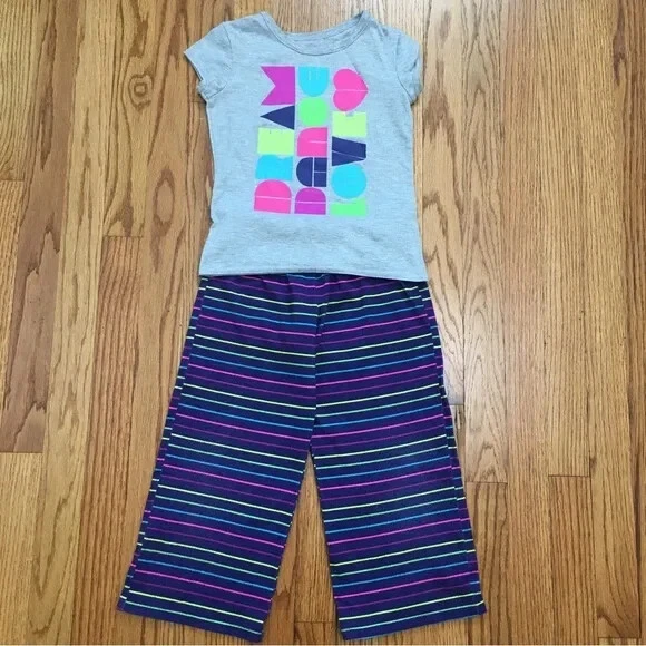 Xhilaration 短袖上衣阔腿裤睡衣 2 件套 — 第 1/4 张图片