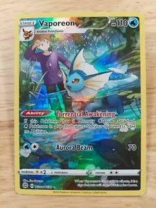Vaporeon & Blue TG02/TG30 Brilliant Stars Trainer Gallery NM Rare Pokemon Card - Picture 1 of 2