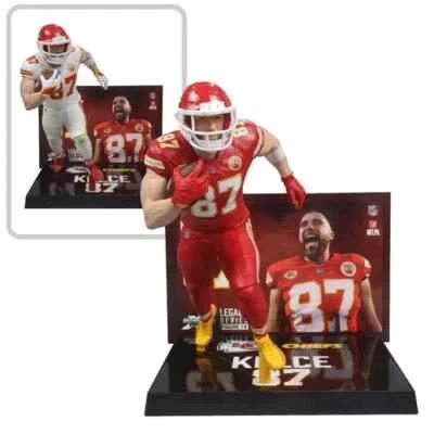 Travis Kelce Chiefs McFarlane SportsPicks Red Jersey Figure + Stand NFL #87 NEW - Image 1 of 4