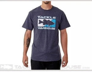 PLEASE READ SIZE IS L/XL Tackle Warehouse Low Key Short Sleeve Shirt Grey/Blue - Picture 1 of 4