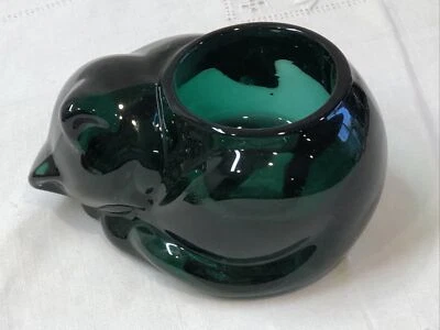 Candelabro votivo Indiana de vidrio pesado perenne para gato dormido candelabro P/O Foto 1 de 4