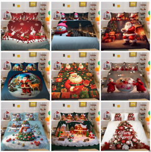 3D Santa Claus Bedding Set Christmas Gift Duvet Cover Children's Bedding Set