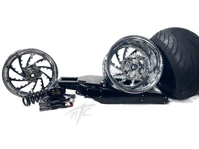 GSXR 360 STEALTH FAT TIRE KIT CHROME PIRANHA WHEELS 2009-2016 SUZUKI GSXR 1000 Foto 1 de 3