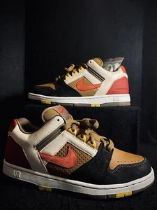 2005 Nike Air Force (2)II Rocky Tan Varsity Red (308201-261) Sneakers Sz M/11 - Picture 1 of 11