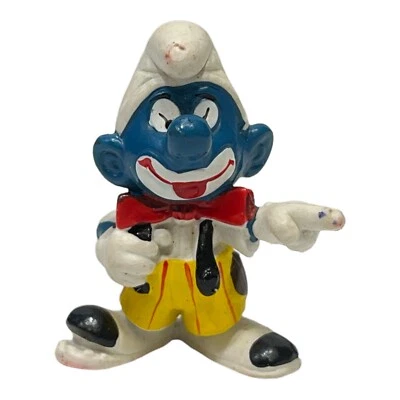 Payaso Pitufo Schleich Peyo 1978 Payaso 2 pulgadas Vintage Pitufos Foto 1 de 4