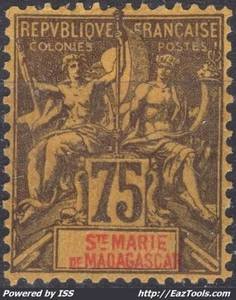 SAINTE MARIE DE MADAGASCAR TYPE GROUPE N° 12 NEUF SANS GOMME - Picture 1 of 2