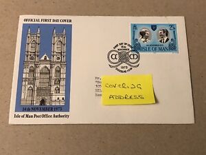 Isle of Man First Day Cover 1973 Royal Wedding Spec H/S