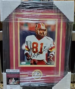 NICE FRAMED & MATTED Redskins Art Monk NFL 8x10 Photo Autographed JSA COA - Picture 1 of 4
