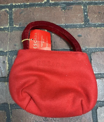 Cartera pequeña de lana roja Escada Foto 1 de 4