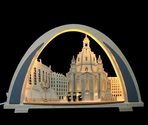 3D LED Schwibbogen New-Line modern 53cm Frauenkirche Dresden Erzgebirge Neuheit - Bild 1 von 2