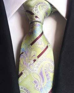 Juego de pañuelos y gemelos cuadrados de bolsillo con corbata de seda cachemira lima - Imagen 1 de 1