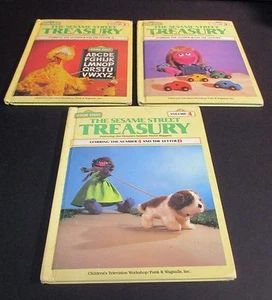 Vintage Set of 3 Books of The Sesame Street Treasury - Volume 1/3/4 1983 HC - Picture 1 of 12