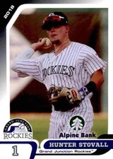 2018 Grand Junction Rockies Grandstand #32 Hunter Stovall Pelham Alabama AL Card