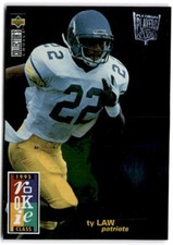 1995 Collector's Choice Player's Club Platinum #19 TY LAW  New England Patriots