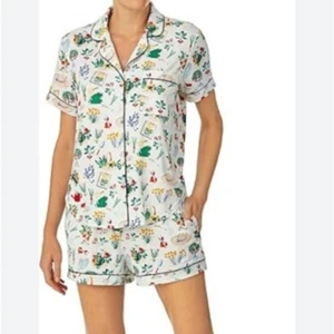 Neu mit Etikett Kate Spade The Gardening Pyjama-Shorts-Set mit Blumenmuster KS12601T Größe Small - Bild 1 von 5