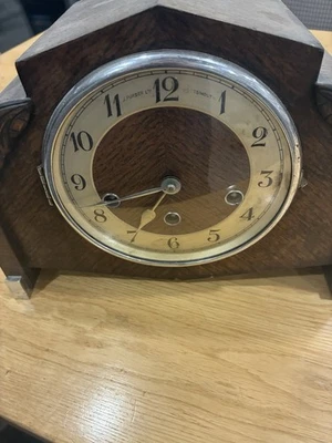 Antique Wooden Clock In Need of TLC J Purser Ltd Portsmouth wind up - Image 1 of 4