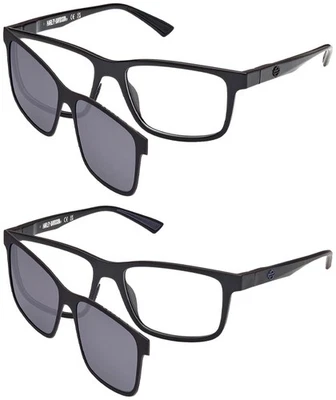 Квадратные оправы для очков Harley Davidson с поляризованным зажимным объективом HD50024 - Изображение 1 из 4