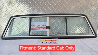 🏅OEM Toyota Pickup CABINA ESTÁNDAR ventana trasera corredera vidrio trasero 1984-1995 👀 Foto 1 de 4