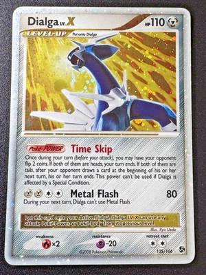 Dialga LV.X 105/106 D&P Great Encounters Pokemon Card Holo Foil Rare MP - Image 1 of 4