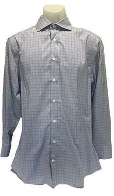Camisa Para Hombres Charles Tyrwhitt Calce Ajustado Manga Larga Abotonada 16-32 Azul Rojo Foto 1 de 4