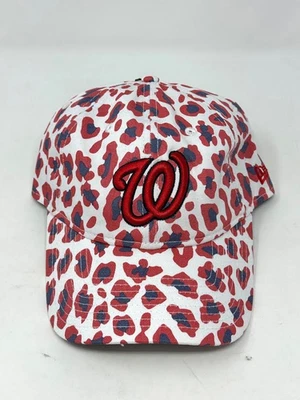 NEW ERA ' WOMENS ' WASHINGTON NATIONALS 9TWENTY ADJUSTABLE HAT ' RED/BLUE ' - Image 1 of 3