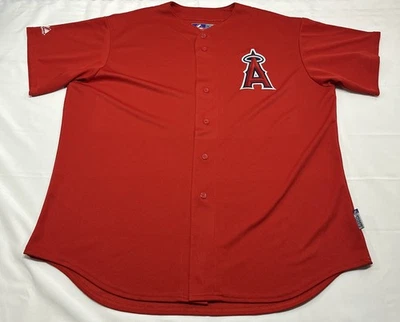 Los Angeles Angels “A” Majestic Cool Base Jersey Men’s XL Red Blank Jersey - Image 1 of 4