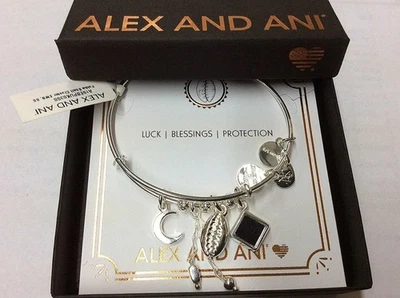 Alex And Ani Puka Muschel Cluster Armreif Armband Glänzend Silber Nwtbc - Bild 1 von 4