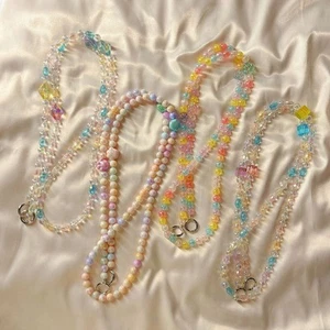 Transparent Mobile Phone Lanyard Candy Color Bag Chain Crossbody Bag Strap - Zdjęcie 1 z 6
