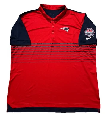 Рубашка для гольфа поло Nike Dri-Fit New England Patriots. Мужские 2XL. Красный. NFL. - Изображение 1 из 4
