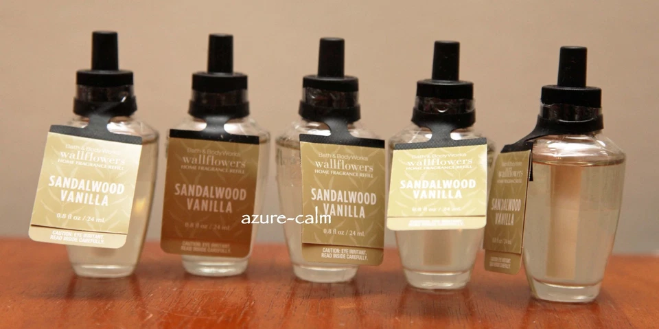 Bath & Body Works SÁNDALO VAINILLA Wallflowers bombillas de recarga x 5 Foto 1 de 1