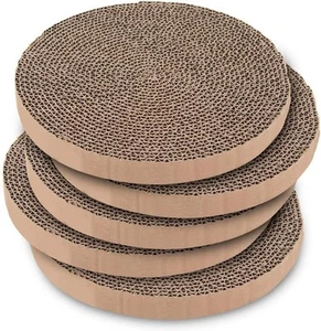 Best Pet Supplies Cat Scratcher Replacement Pads Scratcher, 5 Pack Round - Picture 1 of 4