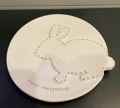 Plato Mud Pie Easter Spring Bunny - “Happy Everything” - 10” Foto 1 de 4