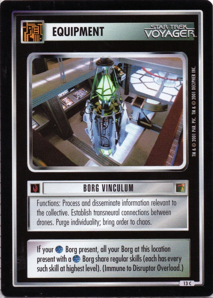 Star Trek CCG Borg Vinculum Near-Mint/NM Common – The Borg 2001 - Image 1 of 1