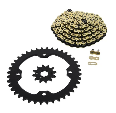 Xtreme 98L Gold MX Chain and Sprocket 12/40 2004-2007 Yamaha Raptor 350 YFM350 - Image 1 of 3