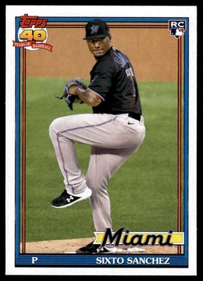 2021 Topps Archives Sixto Sanchez Rookie Miami Marlins #188 - Image 1 of 2