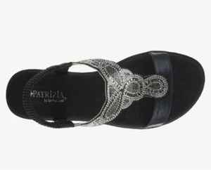 Patrizia Spring Step Kellen Sandals Size 11 Black W/ Sparkle Rhinestones New - Picture 1 of 4