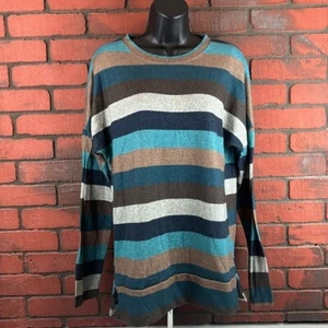 Coeur De Vague Stripped Womans Long Sleeve Shirt Large Norm Core Fall - Picture 1 of 7